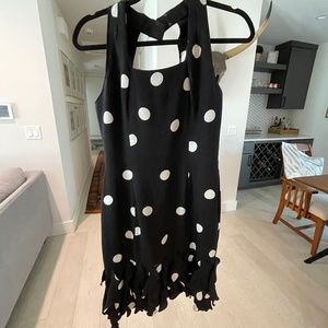 Silk polka dot dress